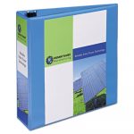 Heavy-Duty Non Stick View Binder with DuraHinge and Slant Rings, 3 Rings, 3" Capacity, 11 x 8.5, Light Blue