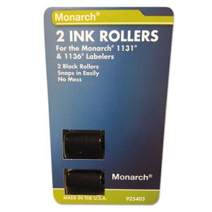 925403 Replacement Ink Rollers, Black, 2/Pack
