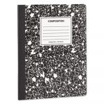 Composition Book, Medium/College Rule, Black Marble Cover, 9.75 x 7.5, 100 Pages