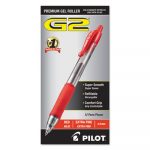 G2 Premium Retractable Gel Pen, 0.5mm, Red Ink, Smoke Barrel, Dozen