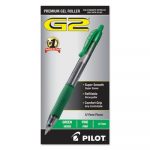 G2 Premium Retractable Gel Pen, 0.7mm, Green Ink, Smoke Barrel, Dozen