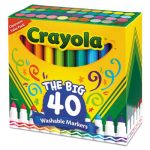 Ultra-Clean Washable Markers, Broad Bullet Tip, Assorted Colors, 40/Set