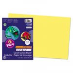 Riverside Construction Paper, 76lb, 12 x 18, Yellow, 50/Pack