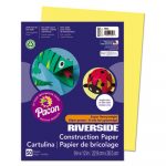 Riverside Construction Paper, 76lb, 9 x 12, Yellow, 50/Pack
