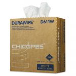 Durawipe Medium-Duty Industrial Wipers, 8.8 x 17, White, 110/Box, 12 Box/Carton