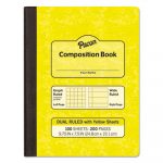 Composition Book, Wide/Legal Rule, Yellow Cover, 9.75 x 7.5, 100 Pages