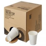 Convenience Pack Paper Hot Cups, 10 oz, White, 261/Carton