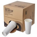 Convenience Pack Paper Hot Cups, 20 oz, White, 135/Carton