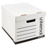Heavy-Duty Fast Assembly Lift-Off Lid Storage Box, Letter/Legal, White, 12/CT