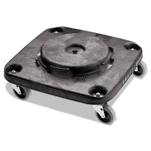 Brute Container Square Dolly, 250 lb Capacity, 17.25 x 6.25, Black