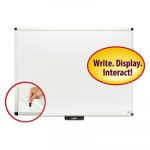 Justick Premium Aluminum-Frame Electro-Surface Dry-Erase Board, 48" x 36", White