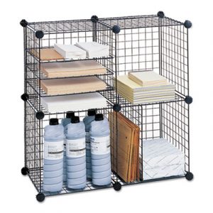 Wire Cube Shelving System, 15w x 15d x 15h, Black