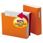 Book Shelf Organizer w/ SuperTab, 2.5" Expansion, 6 Sections, 1/3-Cut Tab, Letter Size, Vibrant Orange/White