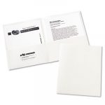 Two-Pocket Folder, 40-Sheet Capacity, White, 25/Box