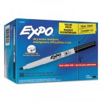 Low-Odor Dry Erase Marker Office Pack, Extra-Fine Needle Tip, Black, 36/Pack