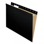 Colored Hanging Folders, Letter Size, 1/5-Cut Tab, Black, 25/Box