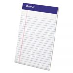 Perforated Writing Pads, Narrow Rule, 5 x 8, White, 50 Sheets, Dozen