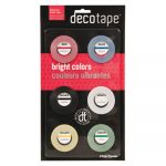 Deco Bright Decorative Tape, 1/8" x 324", Red/Black/Blue/Green/Yellow, 6/Pack