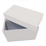 Index Card Box with 100 Ruled Index Cards, 3" x 5", Gray