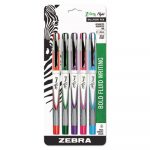 Z-Grip Flight Stick Ballpoint Pen, Bold 1.2mm, Assorted Fashion Ink/Barrel, 5/Pack