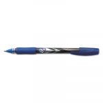 Roller Glide Deco Roller Ball Pen, Fine 0.7mm, Blue Ink, Silver/Blue Barrel, Dozen