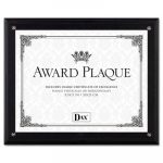 Award Plaque, Wood/Acrylic Frame, Up to 8 1/2 x 11, Black
