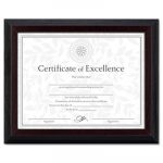Stepped Award/Certificate Frame, 8 1/2 x 11, Black w/Walnut Trim