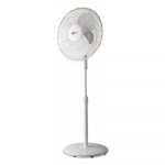 16" 3-Speed Oscillating Pedestal Stand Fan, Metal, Plastic, White