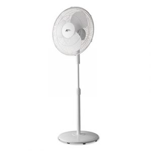 16" 3-Speed Oscillating Pedestal Stand Fan, Metal, Plastic, White