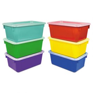 Cubby Bins, 12.2" x 7.8" x 5.1", Assorted, 6/Pack