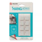HANGables Removable Damage-Free Wall Fasteners, 3/4" sq., White, 16/Pack