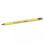 Ticonderoga Laddie Woodcase Pencil w/ Eraser, HB #2, Yellow, Dozen