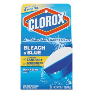 Bleach & Blue Automatic Toilet Bowl Cleaner, Rain Clean, 2.47oz Tablet, 12/CT