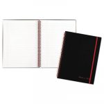Twin Wire Poly Cover Notebook, Wide/Legal Rule, Black Cover, 11 x 8.5, 70 Pages
