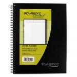 Wirebound Action Planner Business Notebook, Black, 9.5 x 7.5, 80 Pages