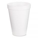 Foam Drink Cups, 12oz, White, 25/Bag, 40 Bags/Carton