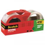 Tough Grip Moving Packaging Tape, 1.88" x 54.6 yds, 2 Rolls/Pk, With Dispenser