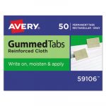 Gummed Reinforced Index Tabs, 1 x 13/16, Gray, 50/Pack