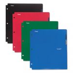Quick-View Plastic Folder, 20 Sheets, 8 1/2 x 11, Assorted, Traditional, 4/Set