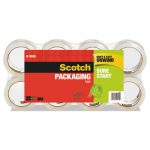 Sure Start Packaging Tape, 1.88" x 54.6 yds, 3" Core, Clear, 8/Pack