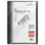 DuraClip Report Cover, 8 9/10 x 11 1/5, Clear, 5/Pack
