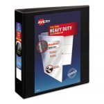 Heavy-Duty Non Stick View Binder with DuraHinge and Slant Rings, 3 Rings, 2" Capacity, 11 x 8.5, Black