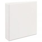 Heavy-Duty Non Stick View Binder with DuraHinge and Slant Rings, 3 Rings, 2" Capacity, 11 x 8.5, White