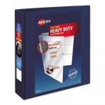 Heavy-Duty View Binder with DuraHinge and Locking One Touch EZD Rings, 3 Rings, 2" Capacity, 11 x 8.5, Navy Blue