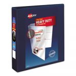 Heavy-Duty View Binder with DuraHinge and Locking One Touch EZD Rings, 3 Rings, 1.5" Capacity, 11 x 8.5, Navy Blue