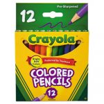 Short Barrel Colored Woodcase Pencils, 3.3 mm, 12 Assorted Colors/Set