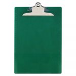 Recycled Plastic Clipboard with Ruler Edge, 1" Clip Cap, 8 1/2 x 12 Sheet, Green