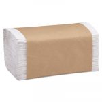 100% Recycled Folded Paper Towels, 1-Ply, 8.62 x 10 1/4, White, 334/PK, 12PK/CT