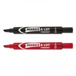 MARKS A LOT Regular Desk-Style Permanent Marker, Medium Chisel Tip, Assorted Colors, 24/Pack