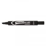 MARKS A LOT Large Desk-Style Permanent Marker, Medium Chisel Tip, Black, Dozen